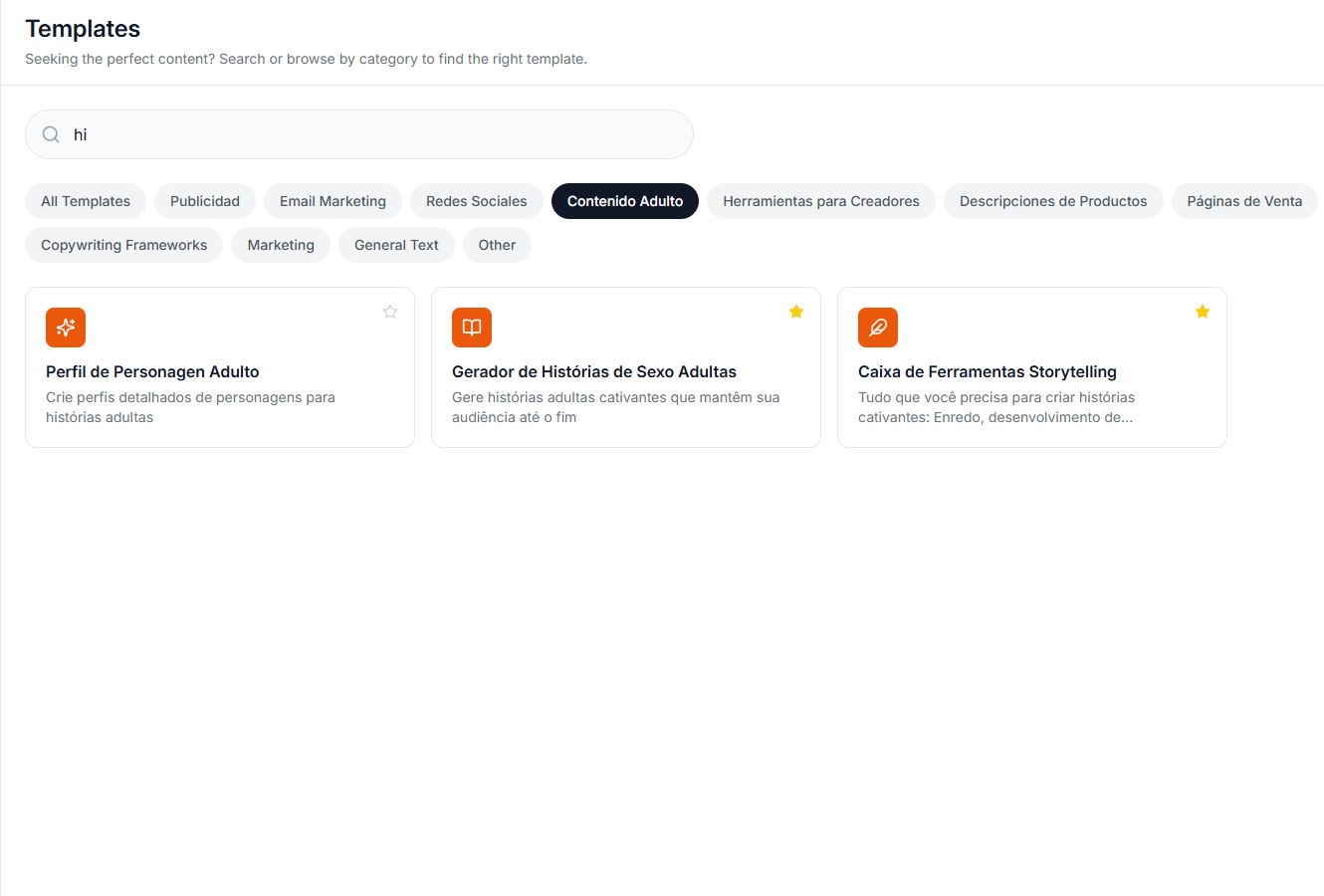 plantillas para escribir relatos no aptos para el trabajo (NSFW) en inglés y español